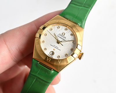 Green Strap Omega Replica 5th Constellation 8700 Movement 316L Steel 29MM Watch
